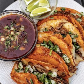 Agave Mexican Restaurant signature dishes Tacos de BirriaCarnitasChicken Quesadilla